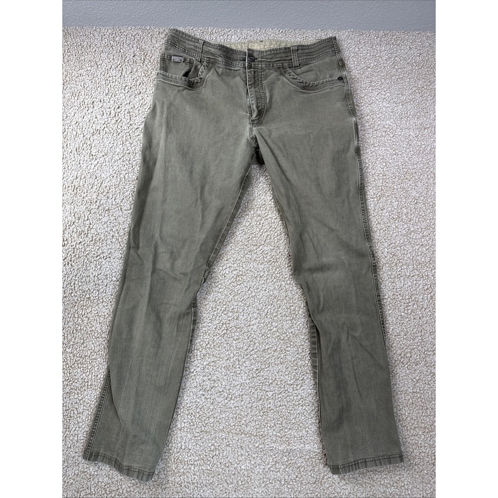 Kuhl " The Law" Brown Jeans Constructed From A Durable Cotton Blend Canvas 38x34